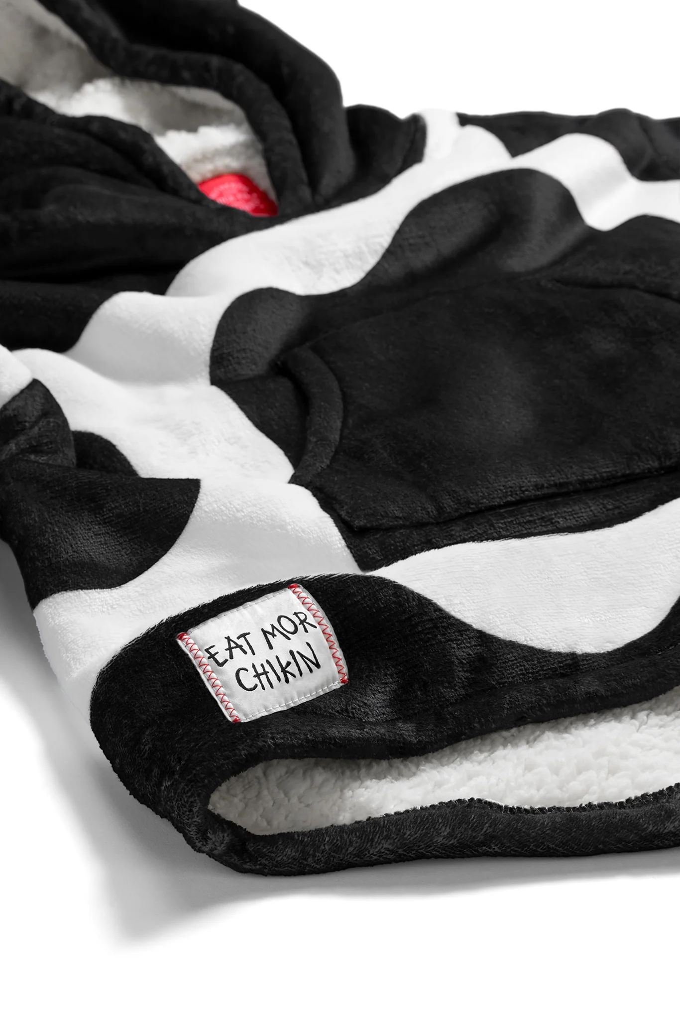 Cow Print Kids Fleece Lined Wearable Blanket - Image 3